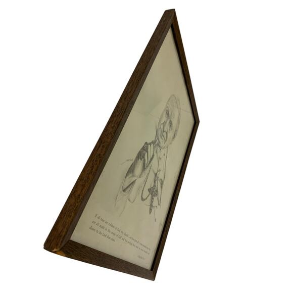 Vintage Benjamin Franklin Framed Print Three Things Quote 12.75" x 9.75" - Picture 3 of 4